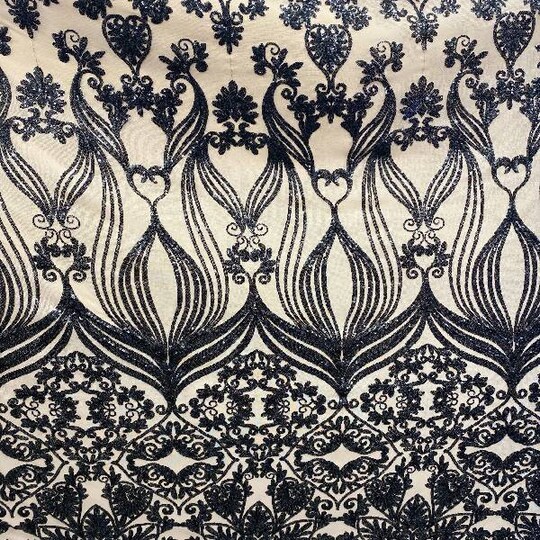 1 Yard Nude Black Damask Mesh Lace Fabric 100% Polyester 4850" Wide Ideal for Gowns, Dresses & Evening Wear | Michaels 1 Yard Nude Black Damask Mesh Lace Fabric 100% Polyester 4850" Wide Ideal for Gowns, Dresses & Evening Wear | Michaels